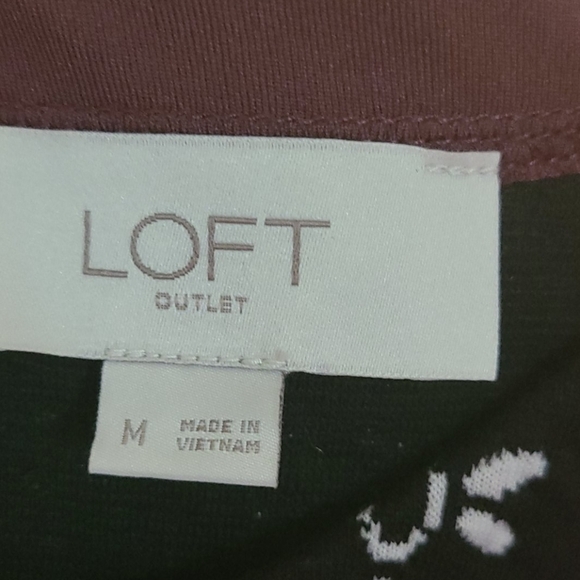 Loft Medallion Burgundy Jacquard Dress Medium‎ - Picture 2 of 4